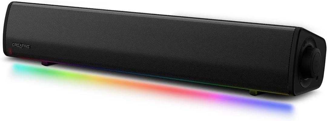 Creative Sound Blaster GS3 Compact RGB Gaming Soundbar, Superwide, Black