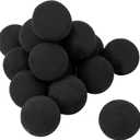 Skyflame Ceramic Fire Balls, Set of 15 Round Fire Stones Set for Indoor and Outdoor Fire Pits or Fireplaces Accessory, 3 Inch, Black