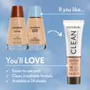 2 x COVERGIRL Clean Invisible Foundation Makeup, Dewy & Glowy Finish, Buildable Coverage, Skin-Like Smooth Look, Vegan, Natural Beige, 1oz