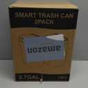 2 Pack 2.7 Gal Bathroom  Can with Lid, Automatic  Can Small Smart Garbage Can Touchless, Slim Motion Sensor Waterproof Plastic Bins for Bedroom Office Kitchen Toilet Black