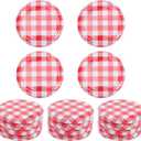 Kichvoe Mason Jar Lids 40 Pack 2.55 Inch Airtight Screw Caps for Canning Jars Jam Jelly Bottles Leak-Proof Bottle Cap Accessories for Food Storage and Pantry