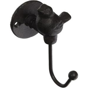 Colonial Tin Works Cast Iron Hooks Cast Iron Song Bird Wall Hook (Bird Wall Hook Pack of 4)