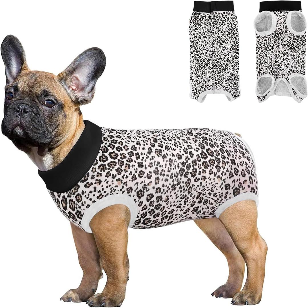 FEimaX Dog Surgery Recovery Suit Female and Male Spay with Pee Hole, Pet Body Suits for Puppy After Spayed, Neuter Surgical Onesie for Dogs Cats, Alternative Bandages E-Collar & Cone, Size Medium