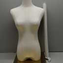 SHAREWIN Female Mannequin Torso Women Dress Forms for Sewing Manicanequin Body High Stability Gold Metal Stand for Clothing Dress Jewelry Display Adjustable Height 50-70 Thin Body