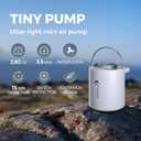 FLEXTAILGEAR Portable Air Pump for Inflatables, 2.82oz Classic Tiny Air Pump, Rechargeable Electric Air Pump to Inflate Deflate for Camping Gear Pool Floats Air Mattress