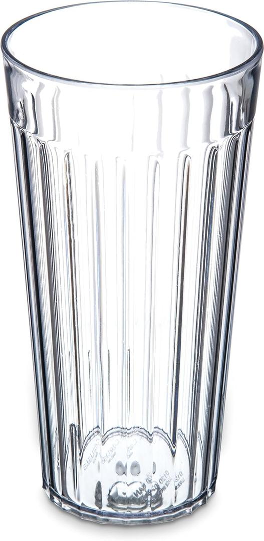 Carlisle FoodService Products Bistro Tumbler Plastic Tumbler for Restaurants, Catering, Kitchens, Plastic, 32 Ounces, Clear