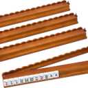 Wooden Mahjong Racks, One-Piece Pushers, Set of 4, 18.5 inches