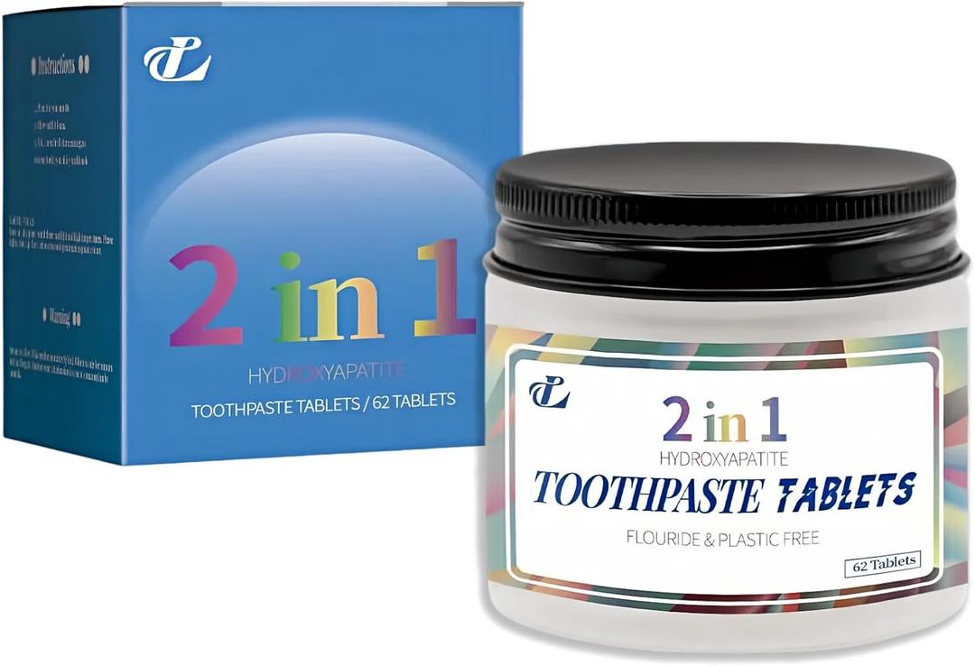 3 x Toothpaste Tablets - Nano Hydroxyapatite, Flouride & Plastic Free, Small Size & Travel Friendly, Available for All Age People