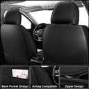 Seat Covers Full Set for Nissan Frontier 2005-2026,Black