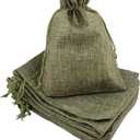 Palmhomee Pack of 25 Burlap Gift Bags with Drawstring Linen Jewelry Pouches Wedding Hessian Jute Bags for Birthday Jewelry and Treat Pouches Party Wedding Favors Gift Art and DIY Craft, 7x9 Inch