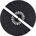 2 Pack Large Folding Hand Fan, Nylon-Cloth Vintage Retro Fabric Fans, Chinese Kung Fu Tai Chi Hand Fan for Men/Women, Festival, Dance, Gift, Performance, Decorations (Black)