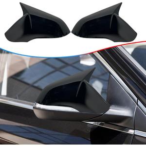 MUXEE Side Mirror Cover, for Hyundai Sonata 2015 2016 2017 2018 2019, 2PCS Turn Signal housing Cover Accessories - Bright Black(with Turn Signal housing Slot)