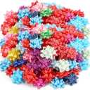 200 Pcs 2 inch Small Star Bows for Gift Wrapping Polka Dot Stripes Multicolor Present Christmas Self Adhesive Bows for Birthdays Parties Weddings Baby Showers