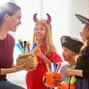 400PCS Halloween Party Favor, Halloween Bubble Wands for Kids, Halloween Trick or Treat Toys, Goodies Bag Fillers, Pinata Fillers, Mini Bubble Wands for Party Supplies