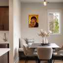 ARNLRDYA Mary Icon Wall Art Orthodox Jesus Icon Wall Decor Prayer Room Poster Religion Picture Christianity Painting Canvas Print for Home Bedroom Decoration with Frame Ready to Hang(12''Wx16''H)