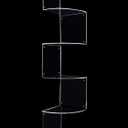 5 Tier Corner Shelf Wall Mount Floating Acrylic Corner Shelves Easy to Assemble Corner Bookshelf, Plant Shelf Wall Organizer Storage for Bedroom, Bathroom, Kitchen, Office, Home, Living Room(Clear)