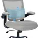 Ergonomic Mesh Office Chair with Lumbar Support- Adjustable High Back Desk Chair with Flip-up Arms- Comfy Home Office Computer Chairs- Task Swivel Rolling Chairs