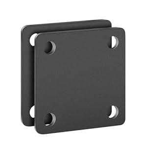 SALUINOKI 1/4 Square Steel Plate Base 6x6 for Tile, Hot Rolled Weldable A36 Flat Metal Plate Sheet 6 inch with Holes 2 Pack