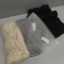 Kivdol 3 Pack Women's Wide Leg Pants Crossover with Pockets High Waist Loose Sweatpants Casual Lounge Yoga Workout Palazzo (Medium, Black/Grey/Apricot)