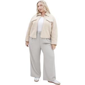 City Chic Women's Plus Size Jacket - Boucle Zip Front (M)