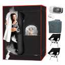 Lamorland Luxury Portable Steam Sauna Tent for Home - 1500W Fast Heating Sauna Box with 3L Steamer Pot, Thermal Insulation Sweat Tent for Muscle Recovery - 2 Person