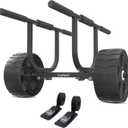 GanFindX Heavy-Duty Aluminum Kayak Cart 8/11" Solid Airless Wheels, 450LBS Weight Capacity, Easy Detachable Assembly & Adjustable Width Kayak Dolly, Suitable for Kayak and Canoe