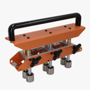3 Station Roller, 0-90 ° Angle Large Radius Sheet Roller Bender, Aluminum Standing Seam Roofing Tools (Brown)