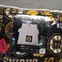 FOCO Boston Bruins NHL Team Color Bed in a Bag Comforter Bedding 5 Piece Set - Full