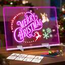 LED Drawing Board, Class Valentines Day Gifts for Kids Toys, 17" Light Up Acrylic Dry Erase Led Note Board with Colors, Doodle Glow Board, Magic Drawing Tablet as Birthday Gifts for Girls Boys (14"W x 10"H)