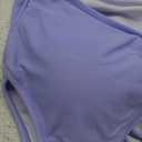 Honlyps High Waisted Bikini Sets for Women Tummy Control 2 Piece Swimsuit Cheeky Coverage Bathing Suit Tie Knot Swim Suit (Large, Light Purple)