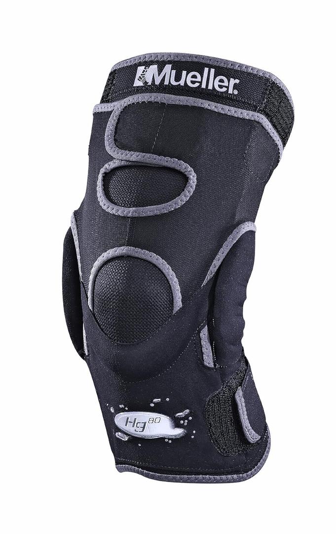 MUELLER Sports Medicine Hg80 Hinged Knee Brace, Knee Pain Relief Support for Men and Women, Ideal for Arthritis, Sprains, Prevents Hyperextension, Black (2X-Large (Pack of 1))
