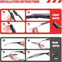BERG REGEN 3 Wipers Windshield Wiper Blades, Replacement for Chevrolet Chevy Trax Buick Encore 2021-2014 Opel Mokka 20-12 All-Season Automotive OEM Wiper Blades Set - 26"/14"/10" (Set of 3)