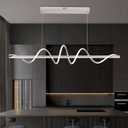 Electroplated Chrome Twisted Shape Color Changing Dimmable LED Pendant Chandelier, 39.37in
