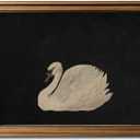 Gold Framed Wall Art Vintage Canvas Wall Art Grace Swan Rustic Animal Artwork Prints Picture for Living Room Bedroom Farmhouse Bathroom Office Decor, 12x16