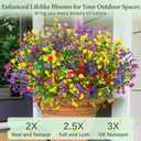Yastouay Artificial Flowers for Outdoors UV Resistant, 27 Bundles Realistic Outdoor Artificial Plants & Flowers, Fake Outdoor Flowers Plants for Front Porch Window Box Garden Decoration