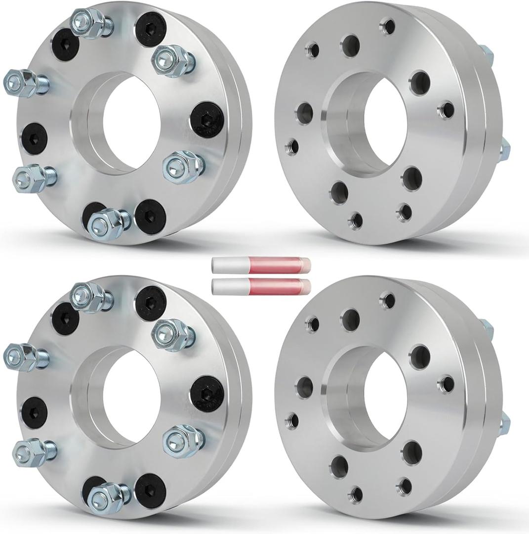 OCPTY 4PCS 5x4.5 to 6x5.5 Wheel Spacers Adapters 2" inch 12x1.5 Studs 74mm Hub Bore Forged Wheel Spacers Adapters 5 Lug fit for Accord for Avalon for Camry for Civic for CL for Crosstour