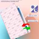 Uppuppy for iPad 5th/6th Generation Case for iPad Air 1st/Air 2nd/Pro 9.7 inch 2016 Case - 360 Rotating Stand Folio Smart Cover with Pencil Holder for Women Girls, Pink Bow Checkered for Apple Tablet