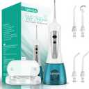 VOYOR Water Flosser Oral Irrigator Cordless Rechargeable Dental Water Jet Flosser with 3 Working Modes, IPX7 Waterproof for Teeth, Brace, Bridges Care WF200 (Blue)