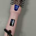 Thermal Brush, MINI & Tiny 1 Inch Ionic Curling Brush for Shiny Hair, Tourmaline Ceramic Ionic Curling Iron Brush for Short to Medium Hair, Adjustable Temperature, Dual Voltage, Compact-Size (Pink)