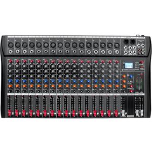 Depensheng DX16 DJ Sound Controller Interface w/USB Drive for Computer Recording 16-Channel Studio Audio Mixer - XLR Microphone Jack, 48V Power, RCA Input/Output for Professional and Beginners