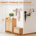 2 x Wall Hooks for Wall: 6 Pack Adhesive Coat Hooks for Hanging - Towel Hooks for Bathrooms - Clear Acrylic Decorative Rack for Entryway Mudroom