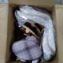 Shintenchi Bar Stools Set of 4 Modern Swivel Bar Chairs, Counter Height Faux Leather Metal Barstools, Upholstered Island Chairs with Back and Footrest, Beige