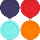 Sophico 2 Cup Round Silicone Storage Cover Lids Replacement for Anchor Hocking and Pyrex 7200-PC Glass Bowls (Container not Included) | Mix | 4 Pack
