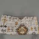 Madane 5x7 Area Rugs for Living Room, Stain Resistant Washable Rugs, Non-Slip Backing Area Rug, Vintage Home Decor Rug for Bedroom (Brown/Gold, 5'x7')