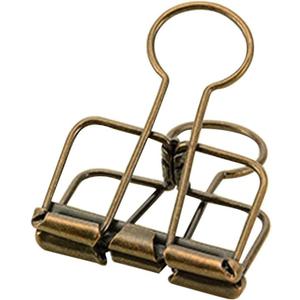 Hollow Out Paper Binder Clip Invoice Bill Clip Office Supplies Pack of 20 (S, Bronze)