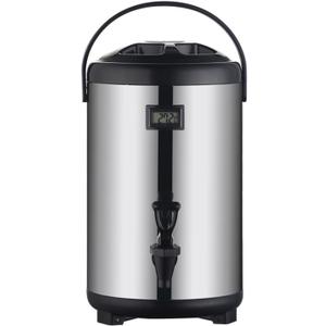 Triplicate Layer Insulated Drink Container Large Three Fraction Gallon Capacity Visible Temperature Display Impermeable Stream Food Grade Warm Drink Container