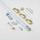 36in Bifold Door Hardware Kit, One-Piece Track, Steel