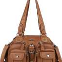 Angel Kiss Hobo Crossbody Purses for Women Shoulder Bag Multipocket Soft Hobo Purses Removable Strap Leather Handbags