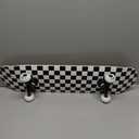 White Fang checkered skateboard, (32in L x 8in W)