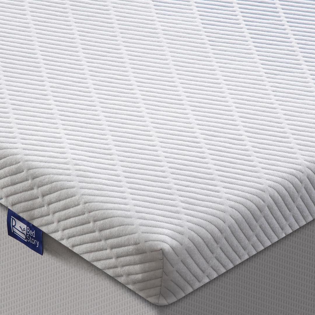 BedStory 4 Inch Firm Mattress Topper Queen Size, Extra Firm Memory Foam Bed Topper for Pain Relief, Cooling Gel High-Density Foam Pad, Skin-Friendly Non-Slip Cover, CertiPUR-US Certified